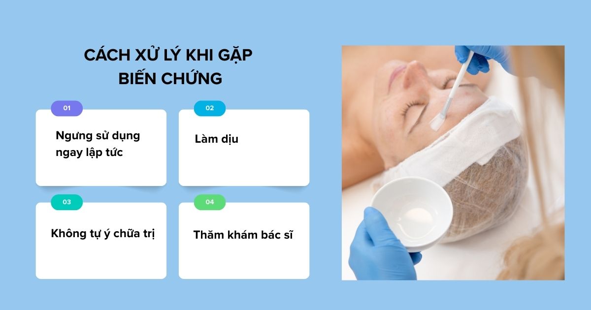 cách xử lý khi gặp biến chứng lúc peel da
