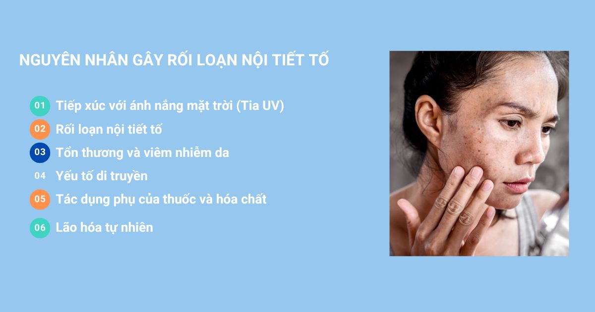 Nguyên nhân gây rối loạn sắc tố da