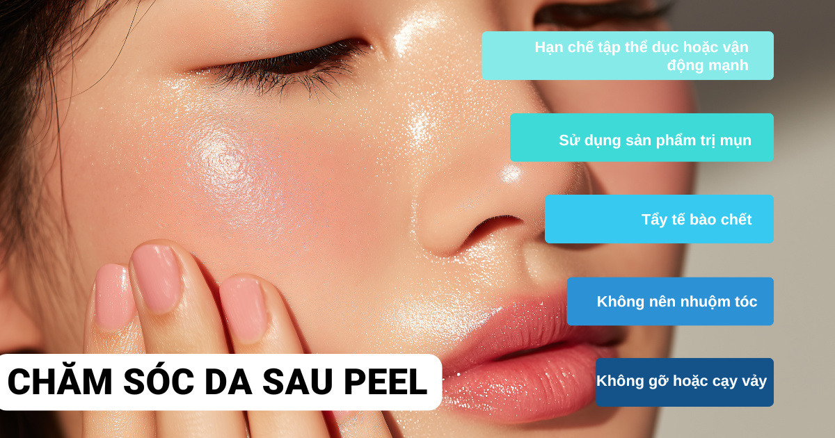 Lưu ý khi chăm sóc da sau peel